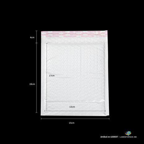 20x Luchtkussen enveloppen hoogglans Wit 15cm x 18cm + 4cm