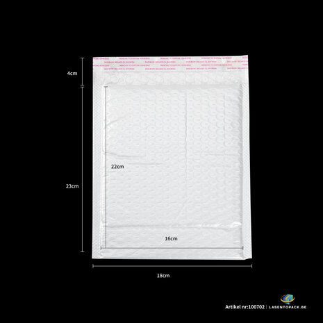 20x Luchtkussen enveloppen hoogglans Wit 18cm x 23cm + 4cm