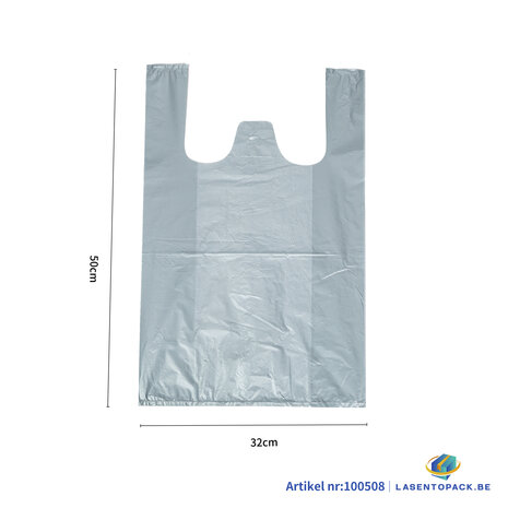 Hemddraagtassen 32cm x 50cm  100 STUKS Kleur Grijs