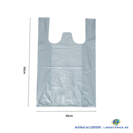 Hemddraagtassen 40cm x 60cm  100 STUKS Kleur Grijs