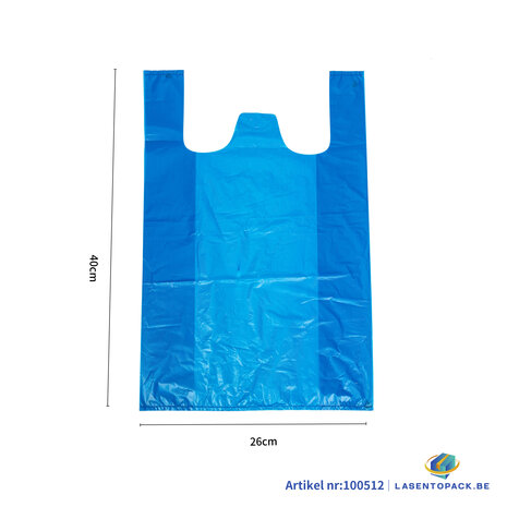 Hemddraagtassen 26cm x 40cm  100 STUKS Kleur Blauw