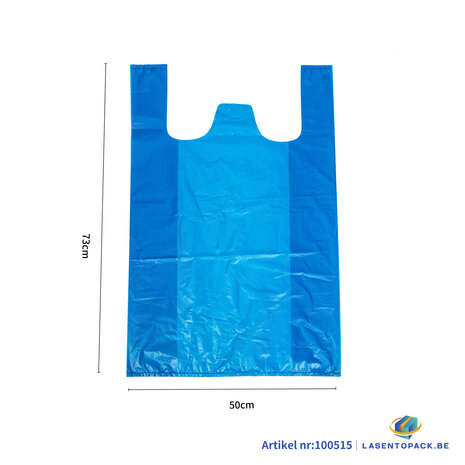 Hemddraagtassen 50cm x 73cm  100 STUKS Kleur Blauw