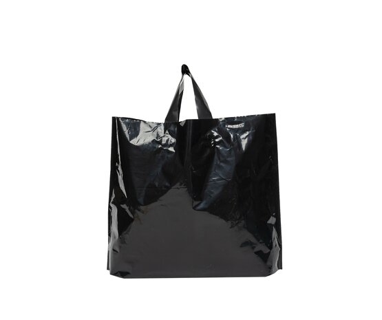Stevige Herbruikbare Tas met Handhengsel  40cm x 30cm  100 stuks kleur Zwart