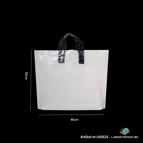 Stevige Herbruikbare Tas met Handhengsel  50cm x 40cm  100 stuks kleur Transparant