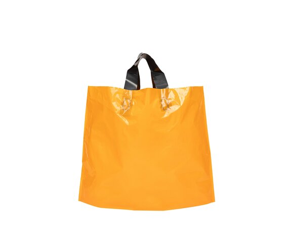 Stevige Herbruikbare Tas met Handhengsel  40cm x 30cm  100 stuks kleur Oranje