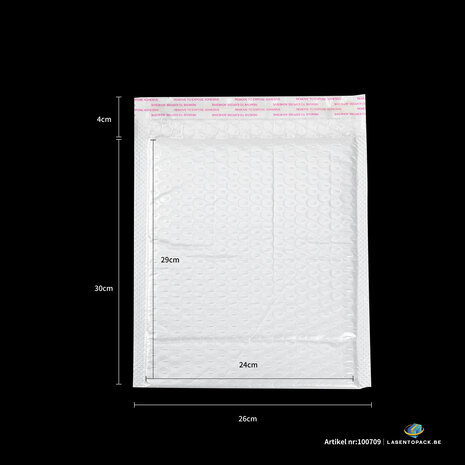 20x Luchtkussen enveloppen hoogglans Wit 26cm x 30cm + 4cm