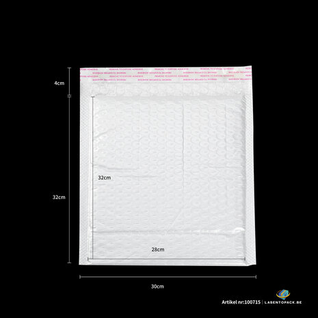 20x Luchtkussen enveloppen hoogglans Wit 30cm x 32cm + 4cm