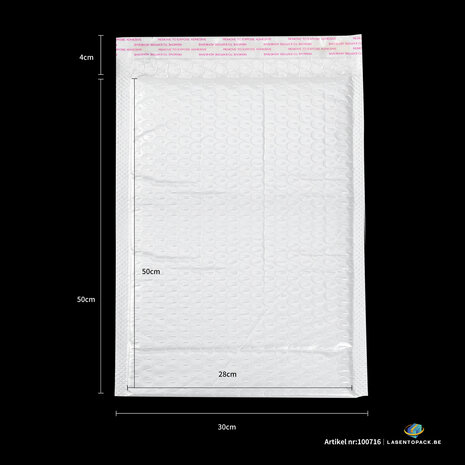 20x Luchtkussen enveloppen hoogglans Wit 30cm x 50cm + 4cm