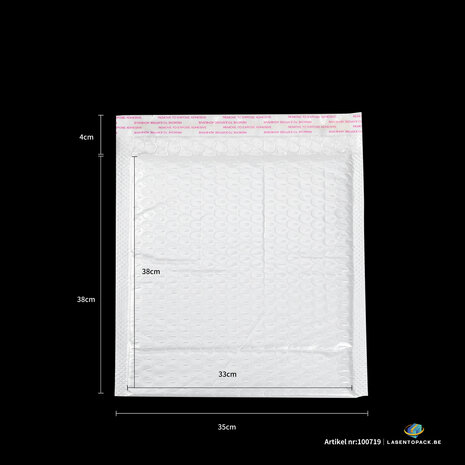 20x Luchtkussen enveloppen hoogglans Wit 35cm x 38cm + 4cm