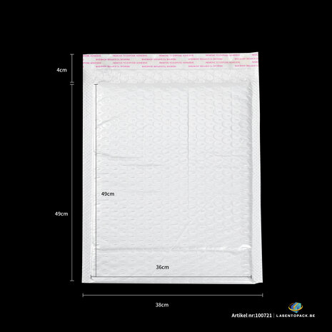 20x Luchtkussen enveloppen hoogglans Wit 38cm x 49cm + 4cm