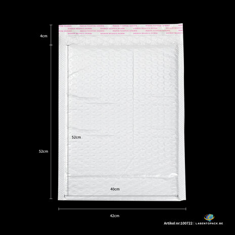 20x Luchtkussen enveloppen hoogglans Wit 42cm x 52cm + 4cm
