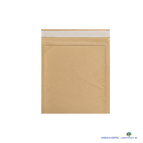 20x Bruine luchtkussen enveloppen 16cm x 16cm + 4cm  