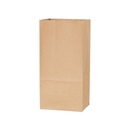 50 stuks Nature Kraft zak blokbodem 15cm + 8cm x 26cm Bruin