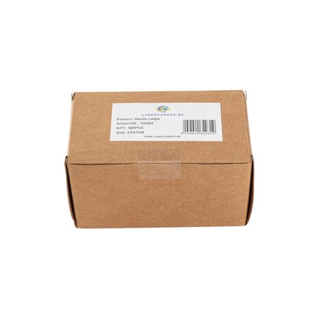 500x Eco Manila Label 3.5cm x 7cm 