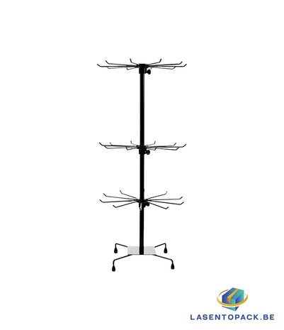 Draaibare Molen voor Sieraden - 3 Lagen - Metaal - 75 cm - Zwart