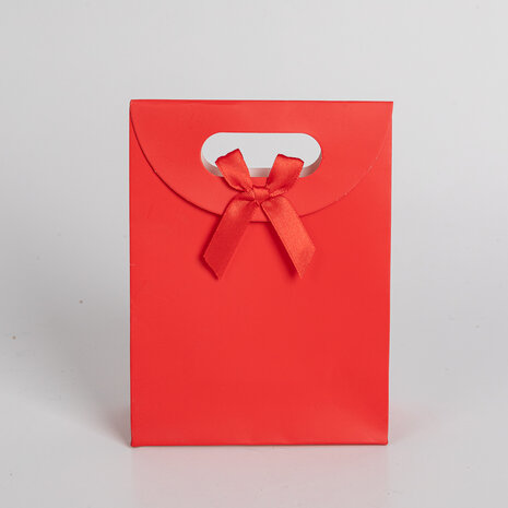 12x Luxe draagtas met uitgesneden handvat Wit 31.5cm x 23cm x 11cm 