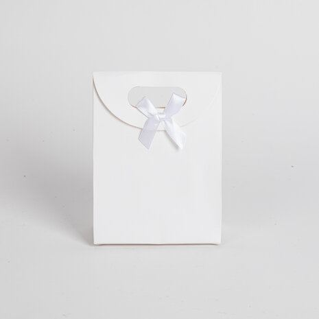 12x Luxe draagtas met uitgesneden handvat Wit 31.5cm x 23cm x 11cm 