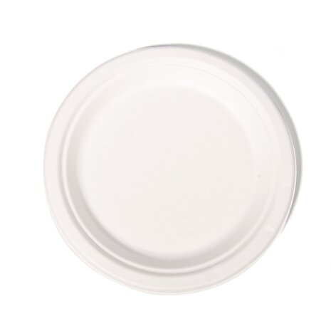 500x Bord &Oslash;22 cm suikerriet BIO bagasse Plasticvrij