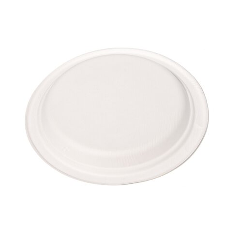500x Bord &Oslash;22 cm suikerriet BIO bagasse Plasticvrij