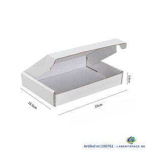Brievenbusdoos A5  22x15.5x2.8 cm Wit
