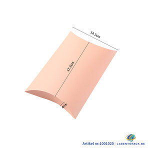 Kussendoos Pink  15x9x3.5 cm - per 12 stuks