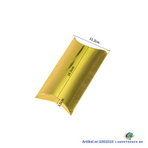 Kussendoos Goud 23x12x3.5 cm - per 12 stuks