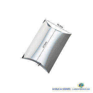 Kussendoos Zilver 15x9x3.5 cm - per 12 stuks