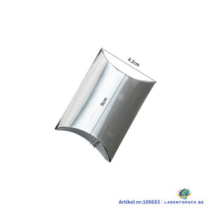 Kussendoos Zilver 25x15x3.5 cm - per 12 stuks