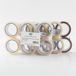 6x Low Noise Verpakkingstape - Transparant - PP Plakband - 48mm x 60m 