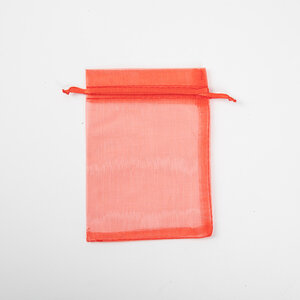 50x Organza Zakjes 70mm x 90mm Kleur Rood