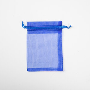 50x Organza Zakjes 70mm x 90mm Kleur Blue