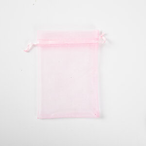 50x Organza Zakjes 90mm x 120mm Kleur Pink