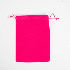 50x Velours / Fluweel Zakjes 70mm x 90mm Kleur Hot Pink