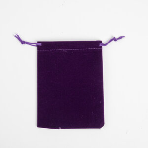 50x Velours / Fluweel Zakjes 70mm x 90mm Kleur Paars