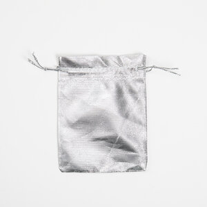 50x Glinsterende Linnen Zakjes Zilver 150mm x 200mm - organza zakjes 